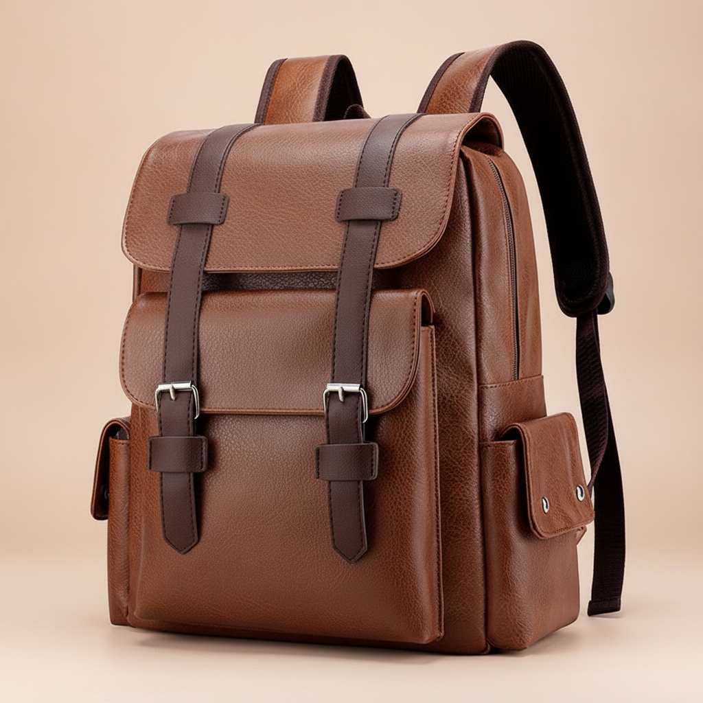 Sac à Dos Homme Cuir PU Polyvalent