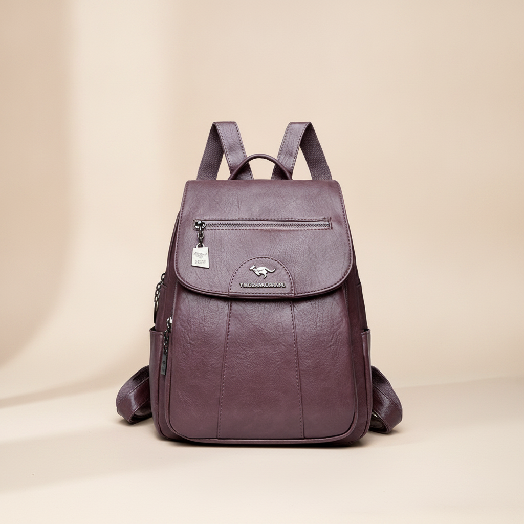 Sac à Dos Vintage Cuir Souple Femme Polyvalent
