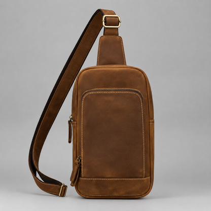 Sac Bandoulière Homme Cuir Véritable Luxe
