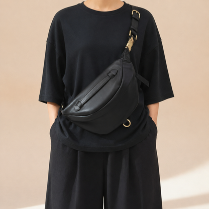 Sac Poitrine Cuir Vachette Unisexe