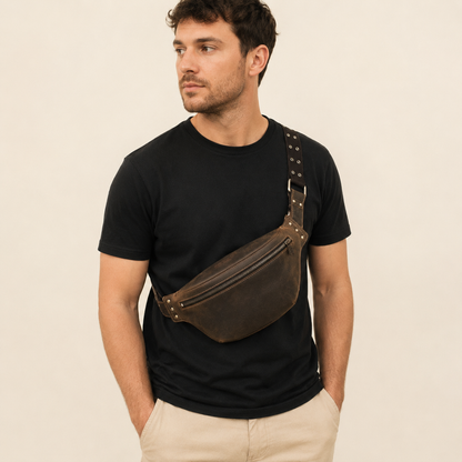 Sacoche Taille Cuir Crazy Horse Vintage Homme CONTACT'S