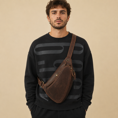 Sac Poitrine Cuir Homme - Élégance & Praticité