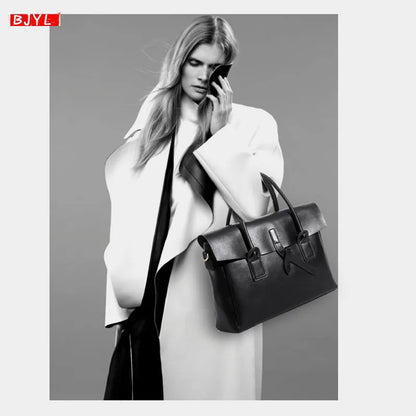 Sac Bandoulière Cuir Véritable Femme 14"