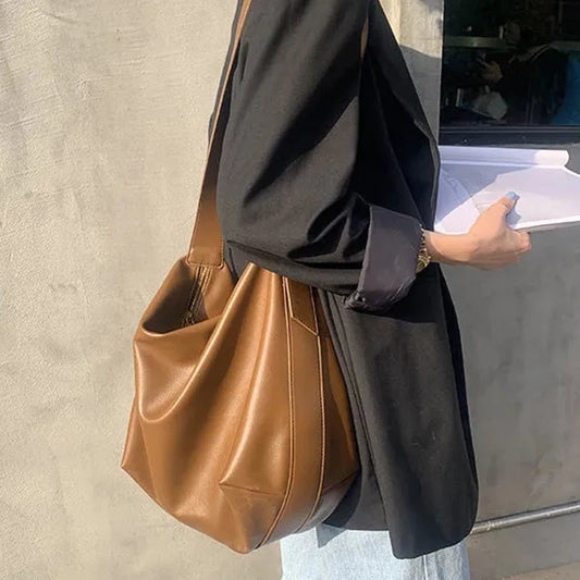 Sac Boston Vintage Cuir PU Grande Capacité
