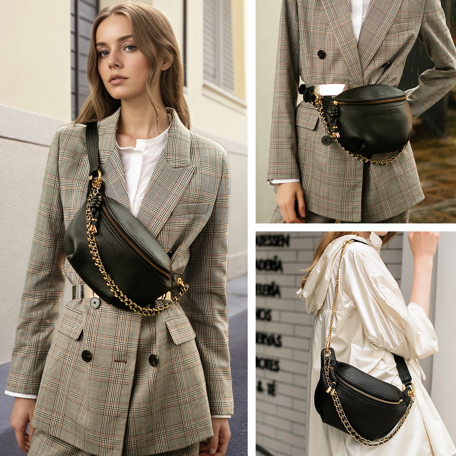 Sac Banane Luxe Cuir Véritable ITAMOOD