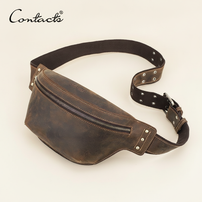 Sacoche Taille Cuir Crazy Horse Vintage Homme CONTACT'S