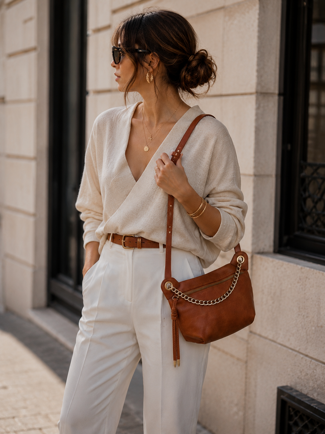 Sac Banane Luxe Cuir Véritable ITAMOOD