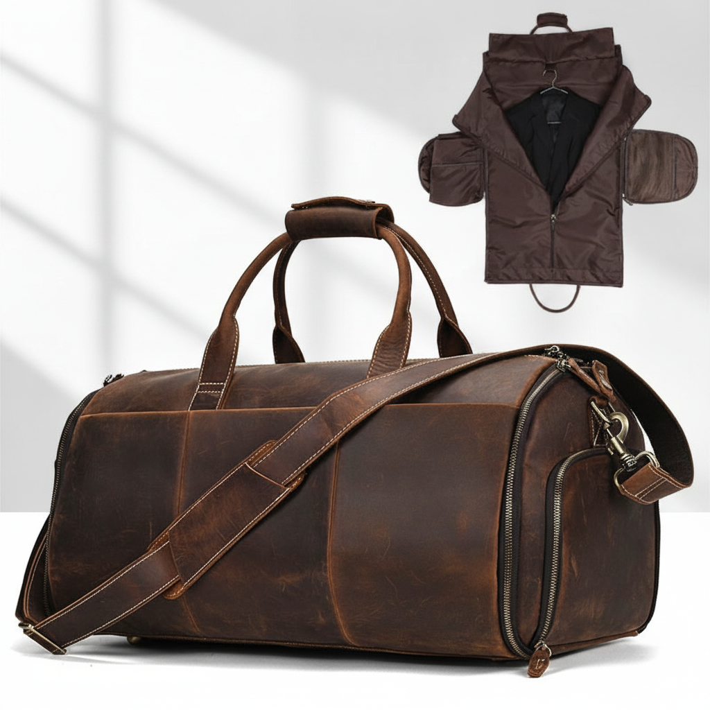 Sac de voyage ELIN en cuir pour homme d'affaires