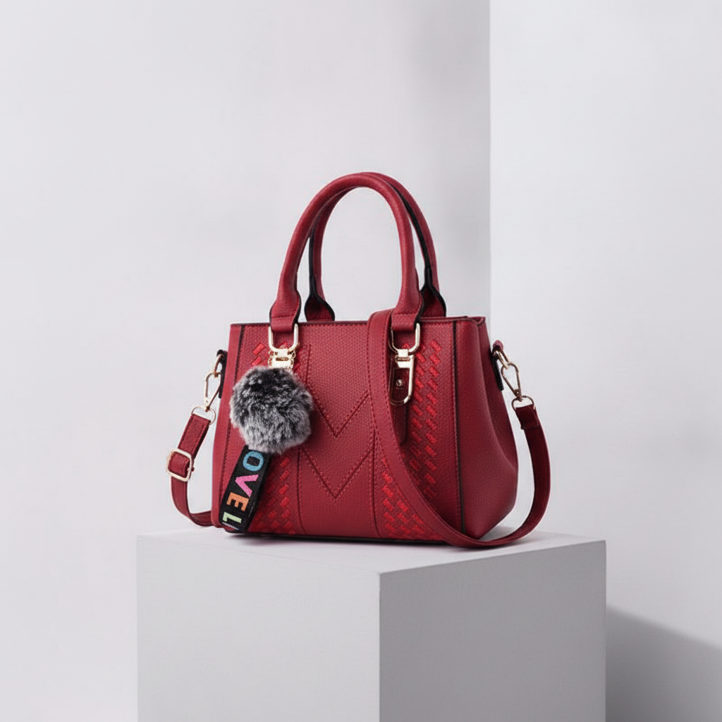 Sac cuir brodé bandoulière
