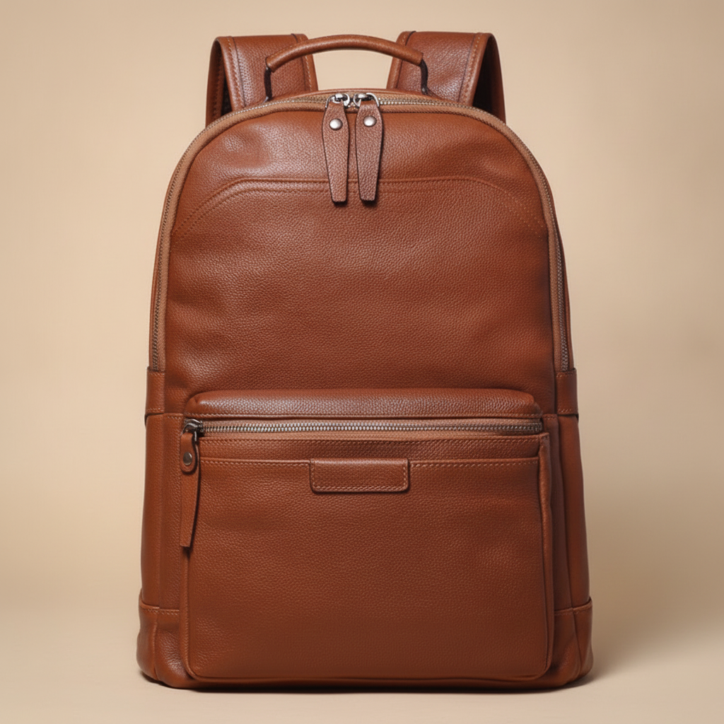 Sac à dos luxe cuir véritable GURO unisexe