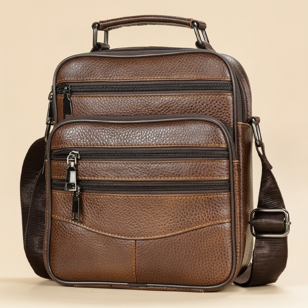 Sac Bandoulière Homme Cuir Véritable : Luxe & Pratique