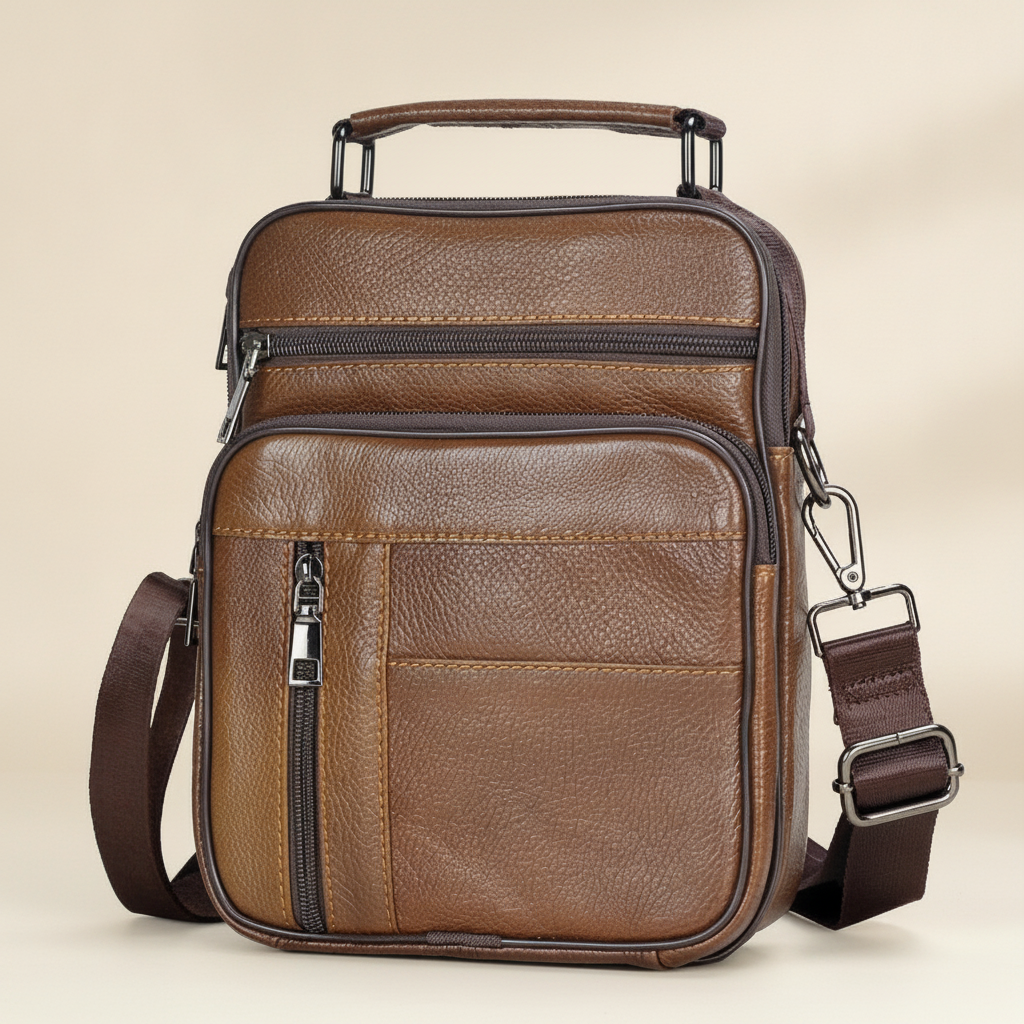 Sac Bandoulière Homme Cuir Véritable : Luxe & Pratique