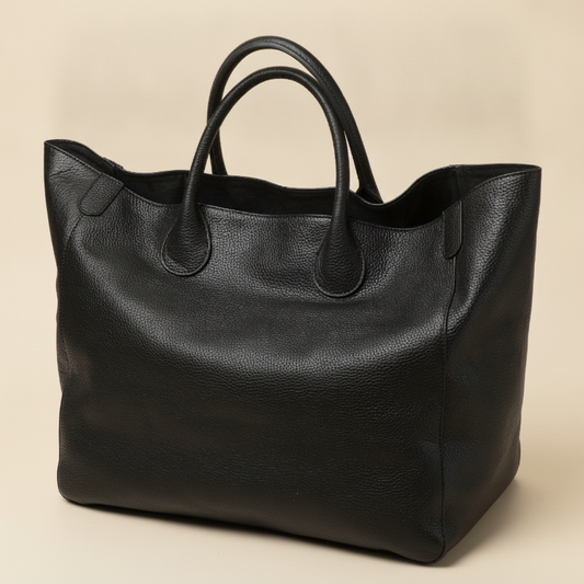 Sac Fourre-Tout Minimaliste en Cuir Véritable