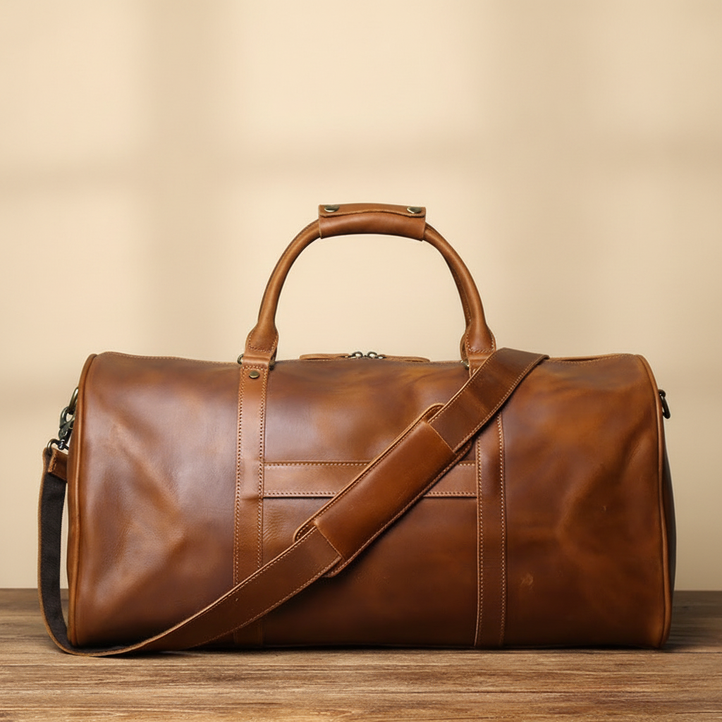 Sac de voyage rétro en cuir NZPJ