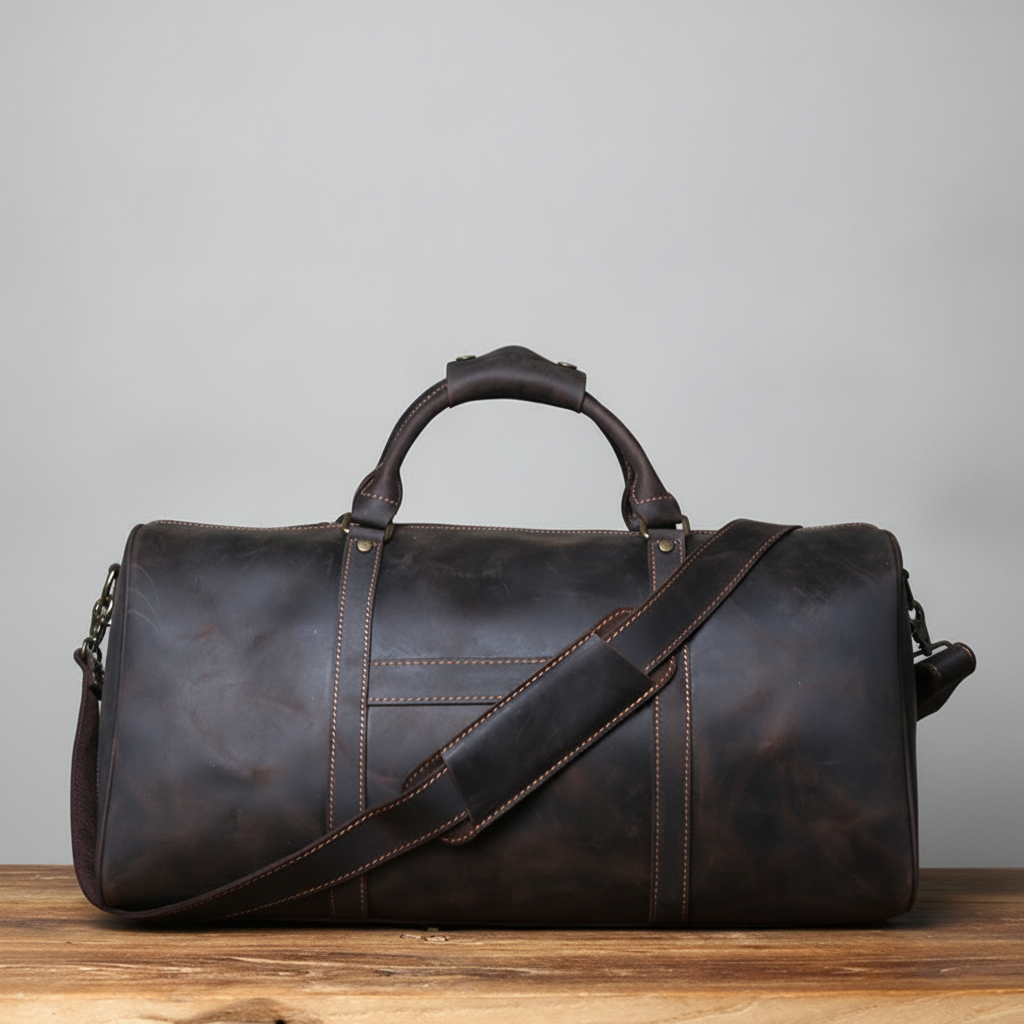 Sac de voyage rétro en cuir NZPJ
