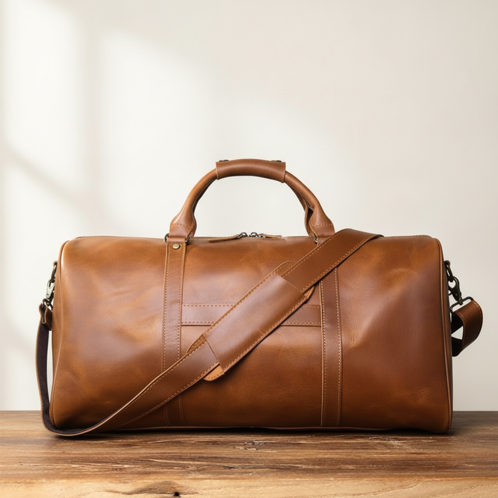 Sac de voyage rétro en cuir NZPJ