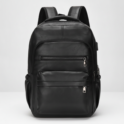 Sac à Dos Homme Cuir PU avec Port USB