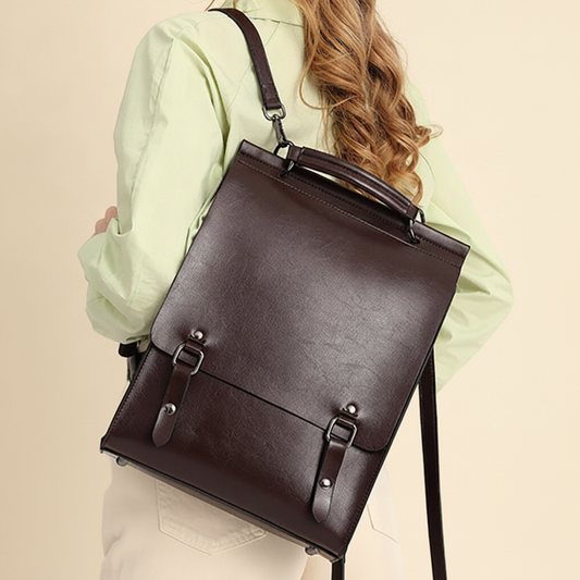 Sac à Dos Cuir Véritable Femme Polyvalent