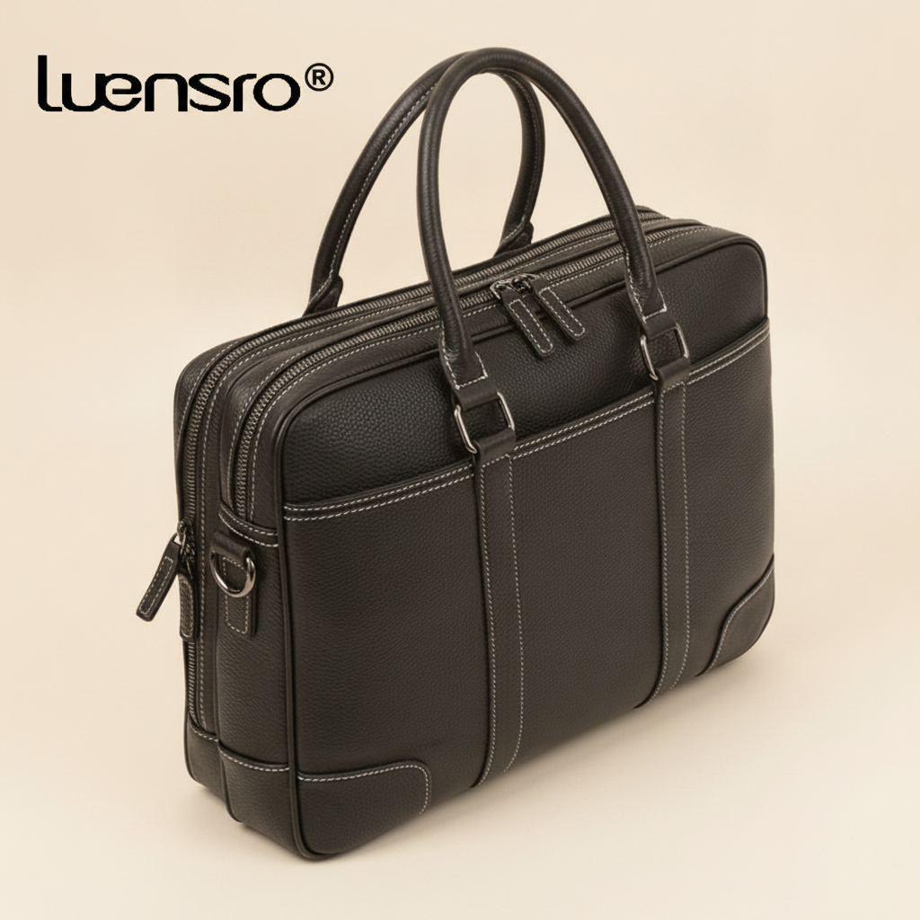 Sac d'Affaires Cuir Véritable Organisé
