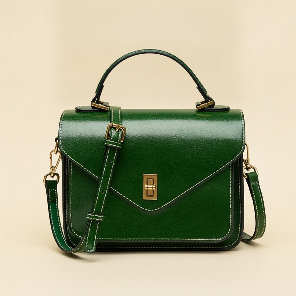 Sac Bandoulière Vintage Cuir Véritable Femme