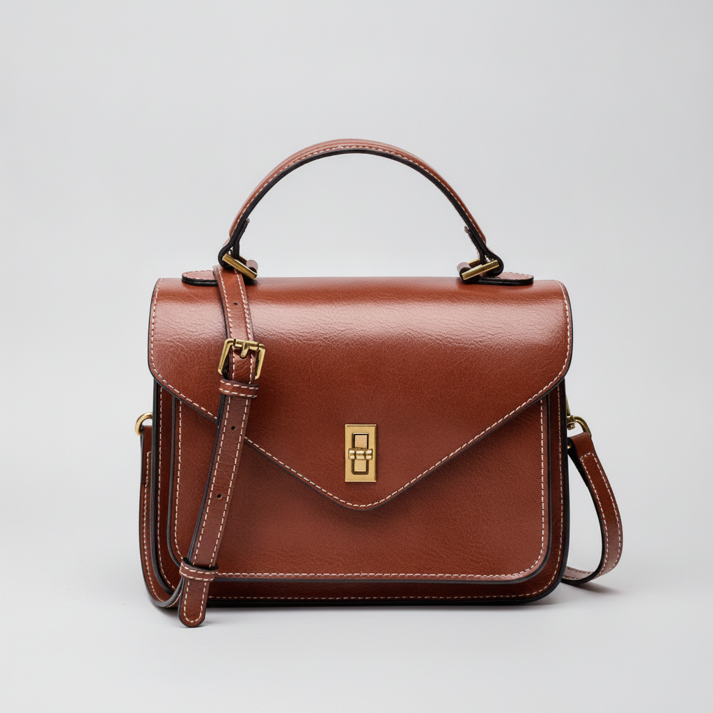 Sac Bandoulière Vintage Cuir Véritable Femme