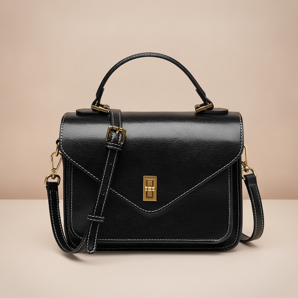 Sac Bandoulière Vintage Cuir Véritable Femme