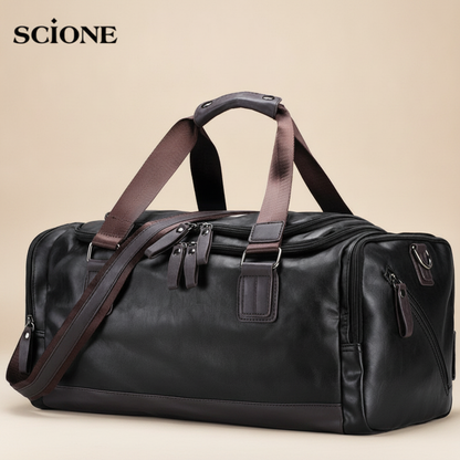 Sac de Sport Homme Cuir PU - Voyage & Fitness