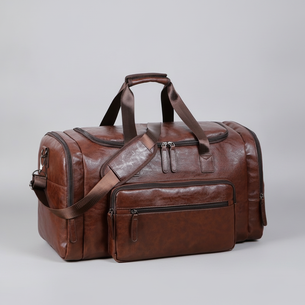 Sac de Sport Homme Cuir PU - Voyage & Fitness