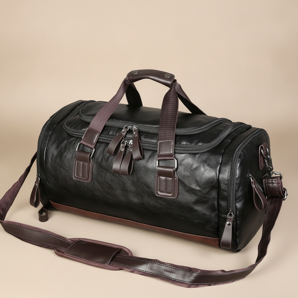 Sac de Sport Homme Cuir PU - Voyage & Fitness