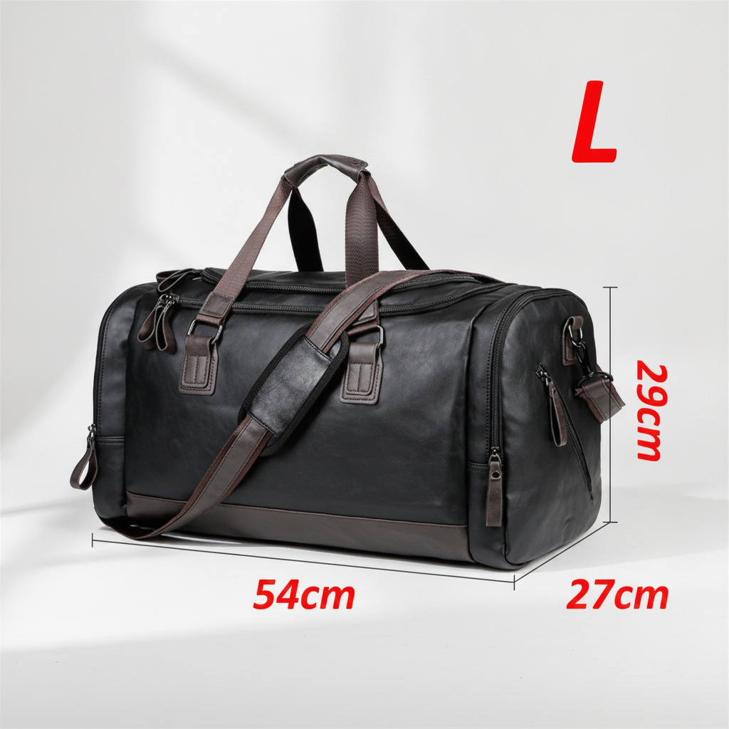 Sac de Sport Homme Cuir PU - Voyage & Fitness