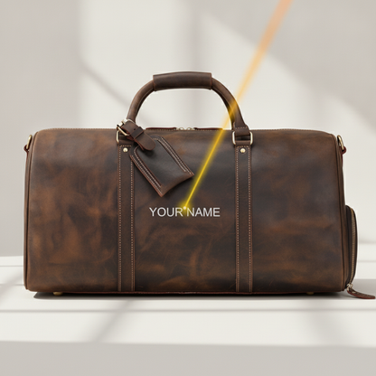Sac de Voyage Luxe Cuir Véritable Unisexe
