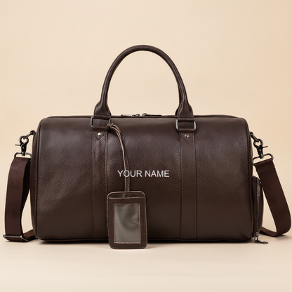 Sac de Voyage Luxe Cuir Véritable Unisexe