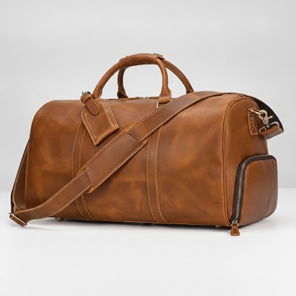 Sac de Voyage Luxe Cuir Véritable Unisexe
