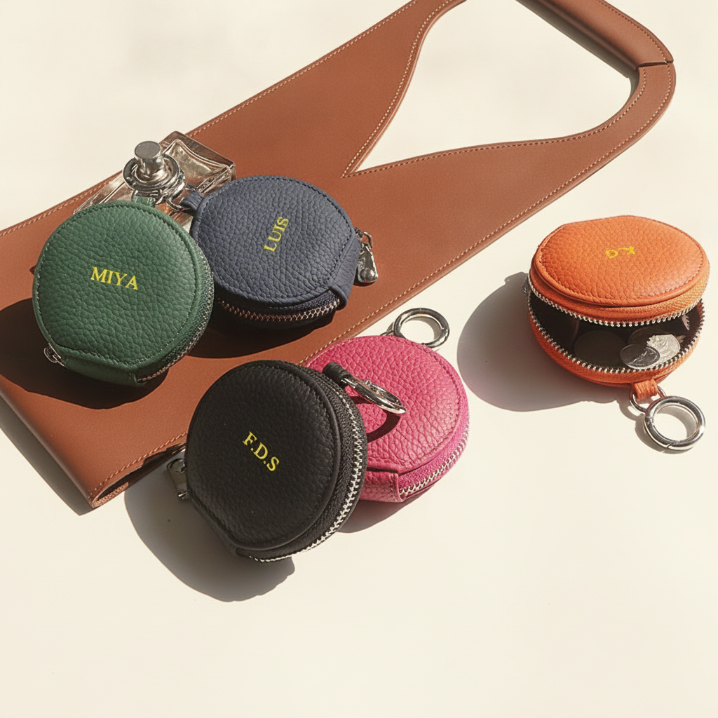 Mini Sac Rond Cuir Personnalisé