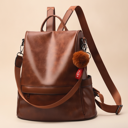 Sac à Dos Vintage Cuir Anti-Vol Convertible