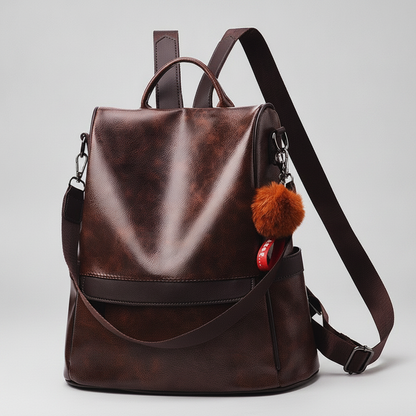 Sac à Dos Vintage Cuir Anti-Vol Convertible