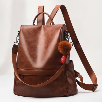 Sac à Dos Vintage Cuir Anti-Vol Convertible