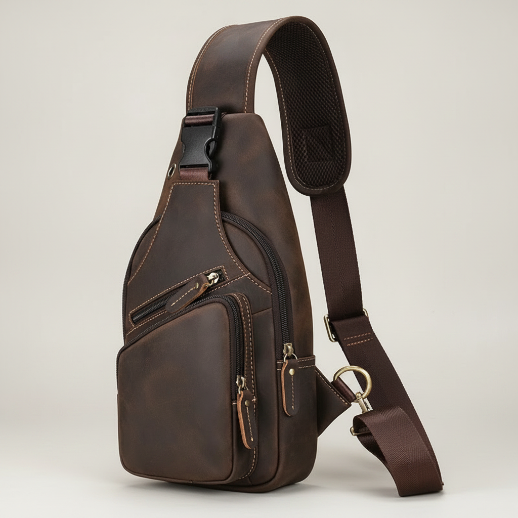 Sac Bandoulière Homme Cuir Véritable Luxe