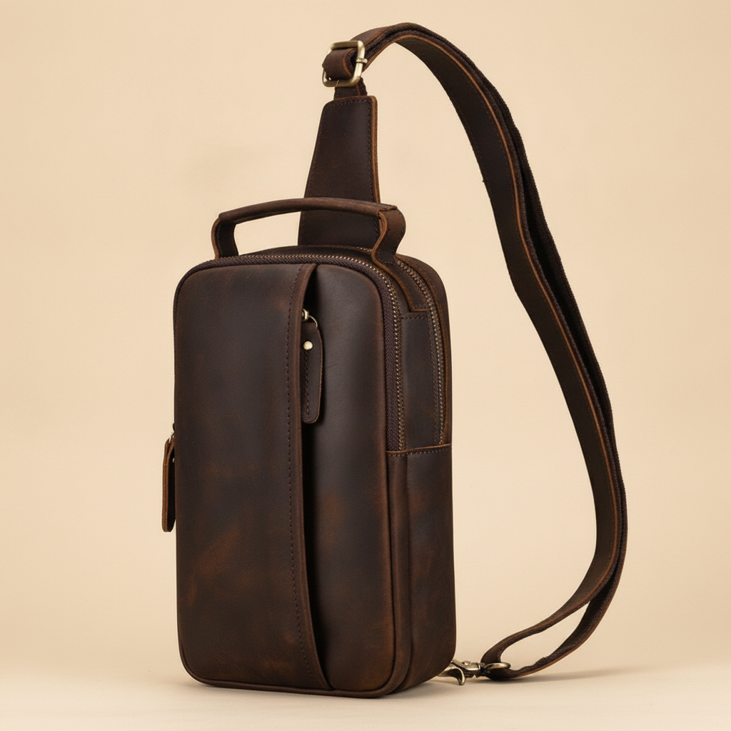 Sac Bandoulière Homme Cuir Véritable Luxe