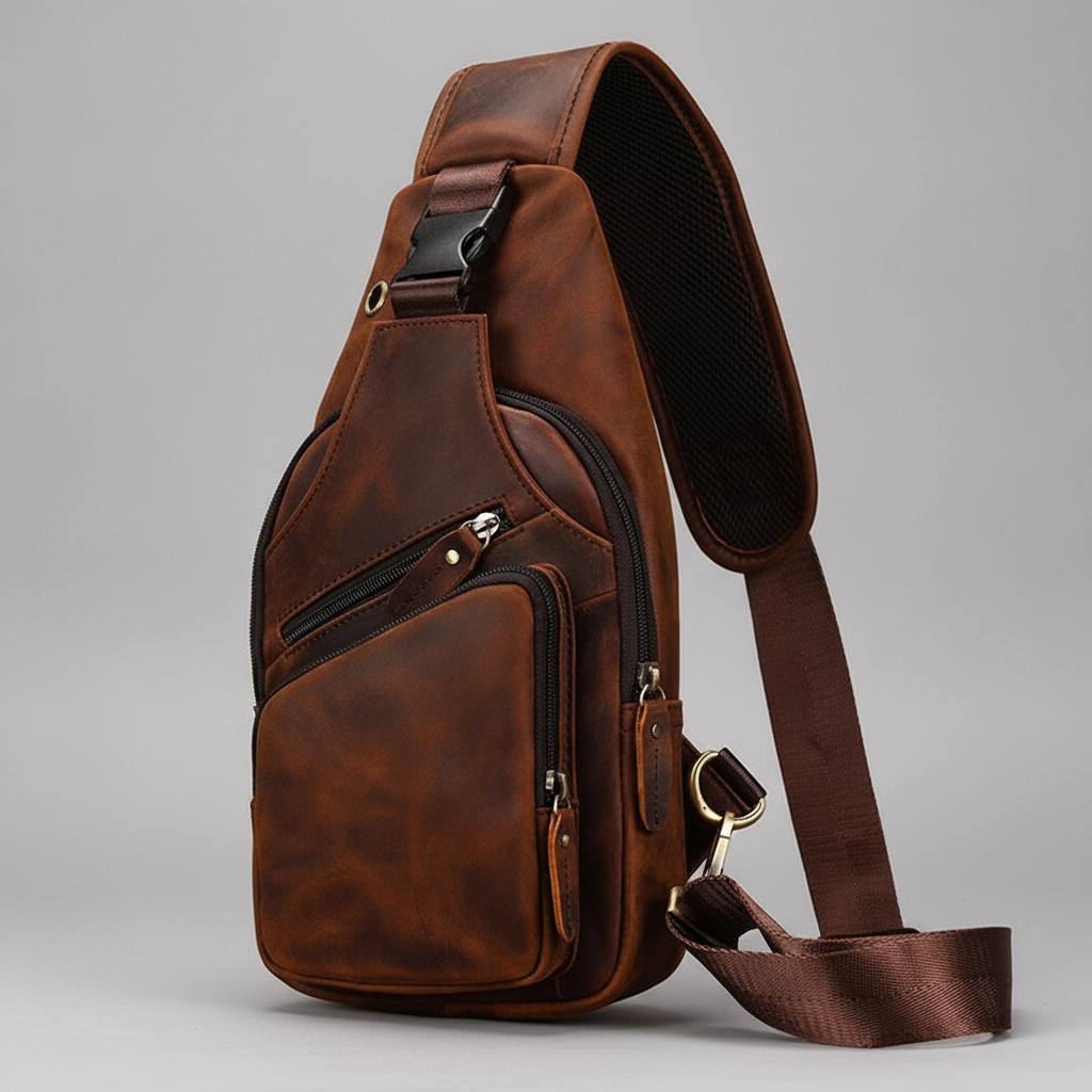 Sac Bandoulière Homme Cuir Véritable Luxe