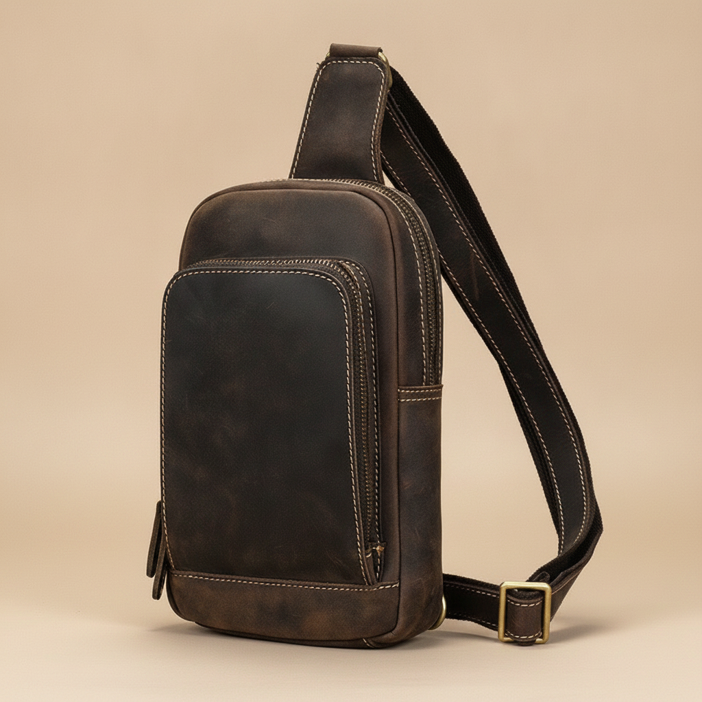 Sac Bandoulière Homme Cuir Véritable Luxe