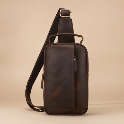 Sac Bandoulière Homme Cuir Véritable Luxe