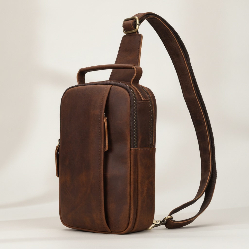 Sac Bandoulière Homme Cuir Véritable Luxe