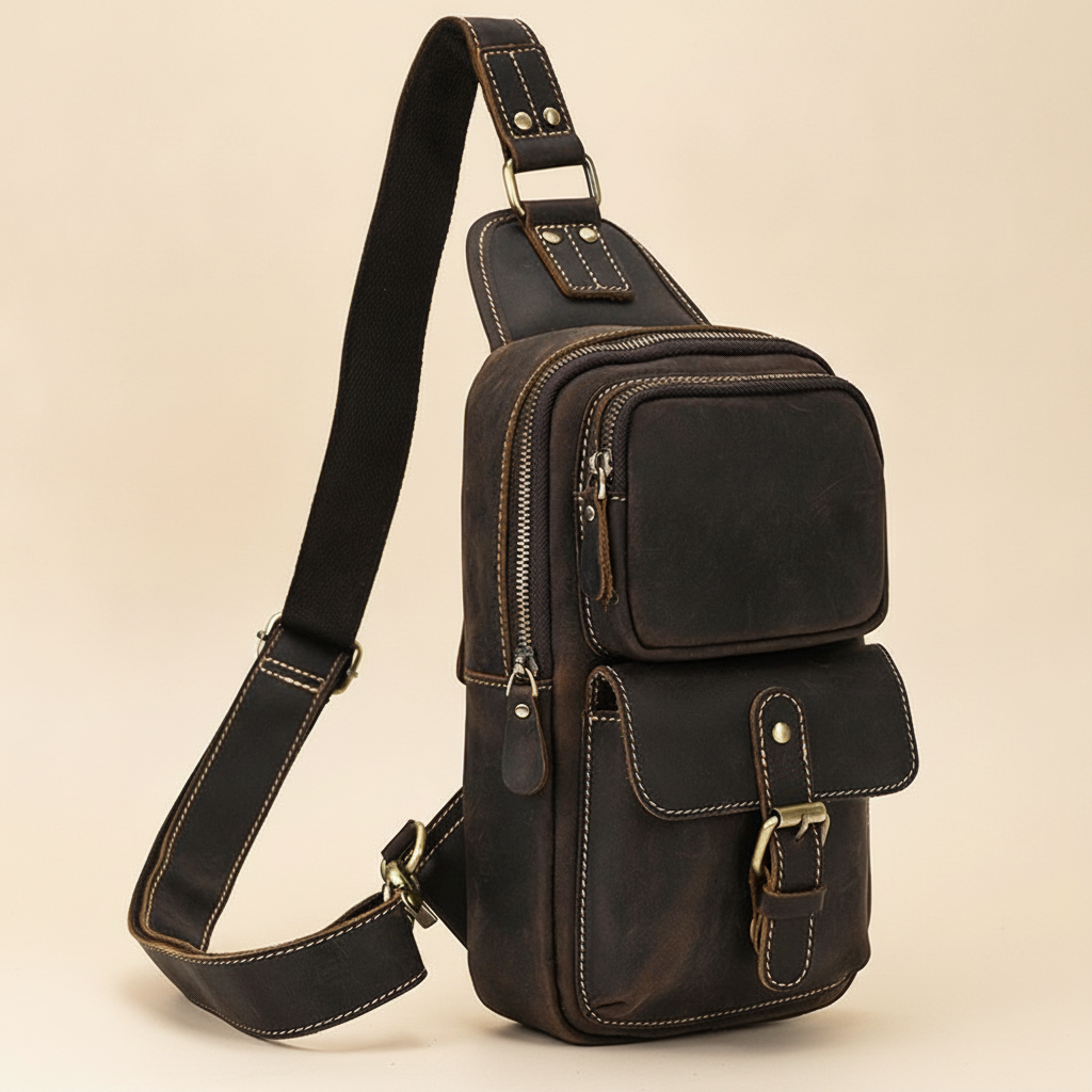 Sac Bandoulière Homme Cuir Véritable Luxe
