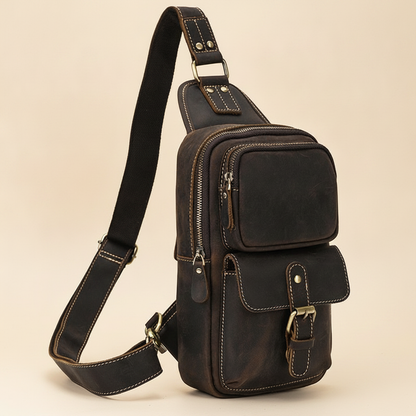 Sac Bandoulière Homme Cuir Véritable Luxe
