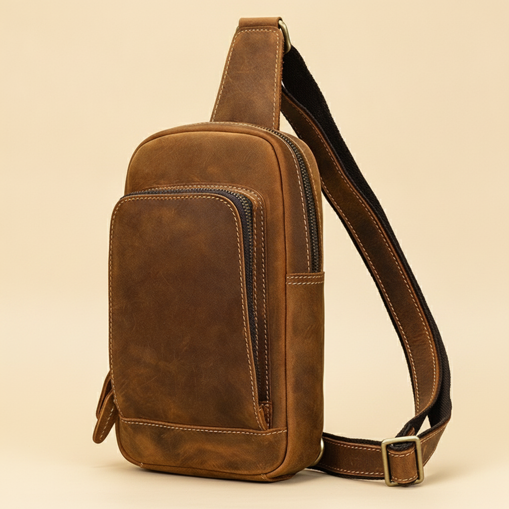Sac Bandoulière Homme Cuir Véritable Luxe