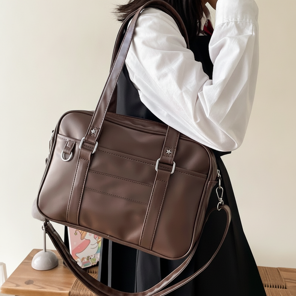 Sac Bandoulière JK Cuir PU Style Japonais