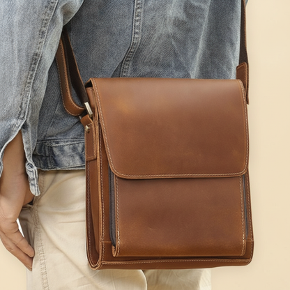 Sac Bandoulière Homme Cuir Crazy Horse Vintage
