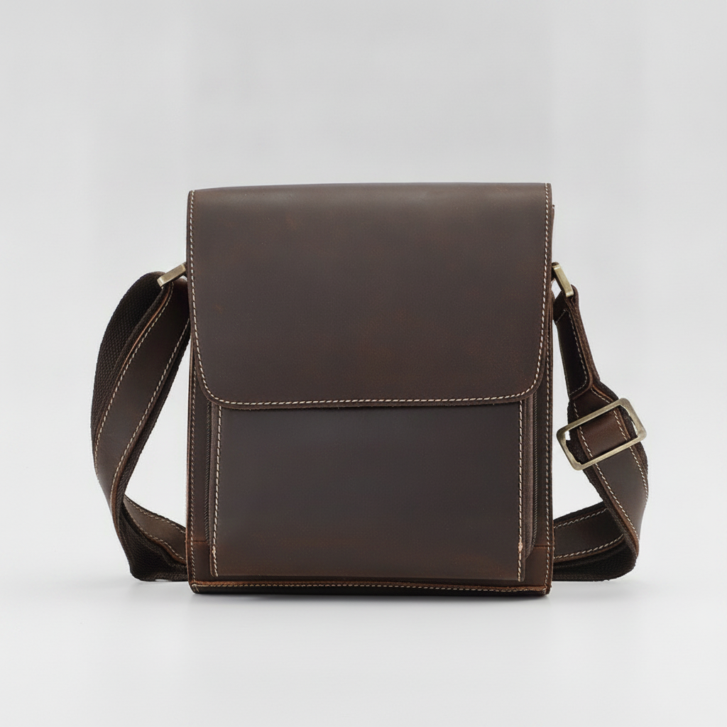 Sac Bandoulière Homme Cuir Crazy Horse Vintage