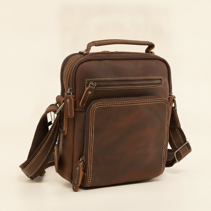 Sac Bandoulière Homme Cuir Crazy Horse Vintage